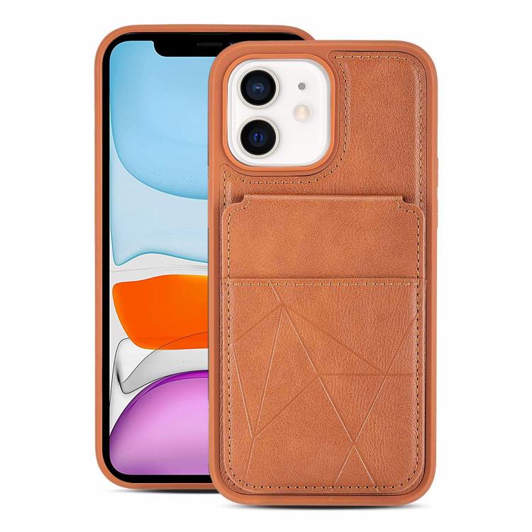 Multifunctional Vertical Flip Card Wallet Holder Vegan Leather Back Phone Case