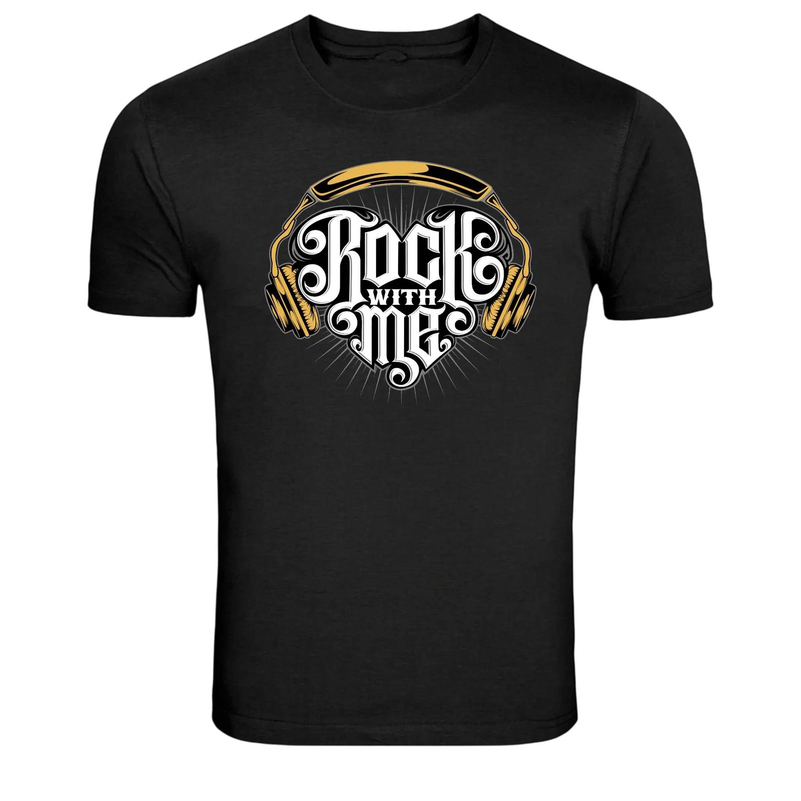 Rock With Me Headphones Music Lover Graphic T Shirt S