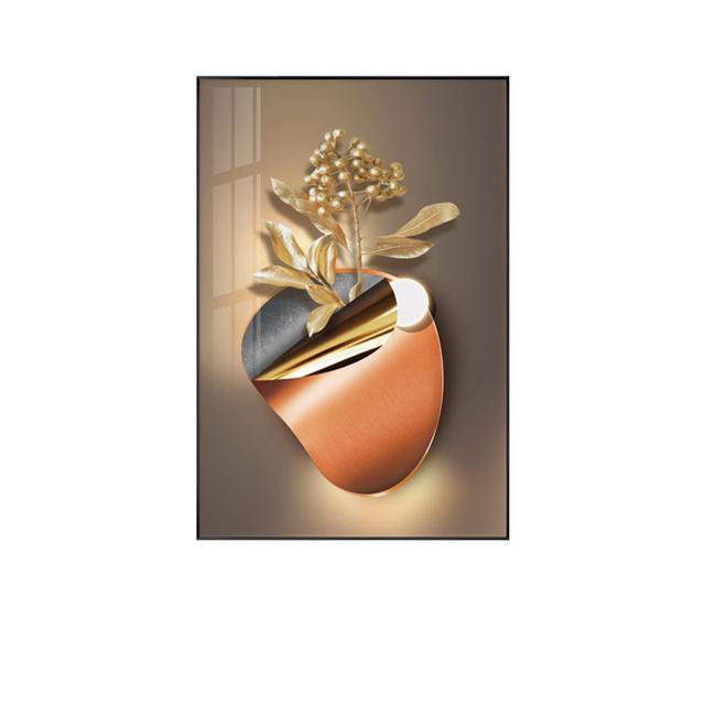 Abstrakte goldene Pflanze Poster drucken nordische Blume Leinwand Kunst Home Decor skandinavische Schlafzimmer Dekoration Wandmalerei Bilder