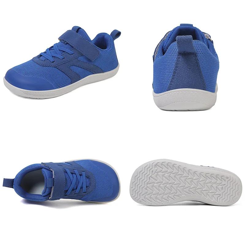 Kid Wide Width Barefoot Shoes | Boys/Girls Minimalist Elastic Opening Sneakers| Flexible- Zero Drop Sole Outdoor Children Shoes