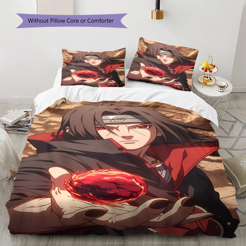 Juego de Ropa de Cama con Estampado de Dibujos Animados Colcha Funda de Colcha Funda de Almohada Decoración del Hogar Regalo de Cumpleaños (1 * funda nórdica + 2 * fundas de almohada, sin núcleo)