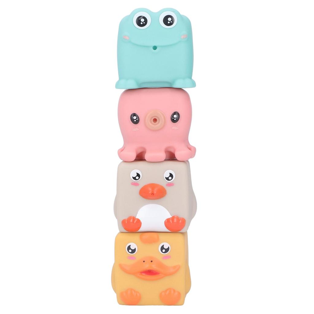 Soft Baby Animal Building Blocks Toys Soft Blocks Chewable Squeeze Blocks Toy for Toddlers Infant
