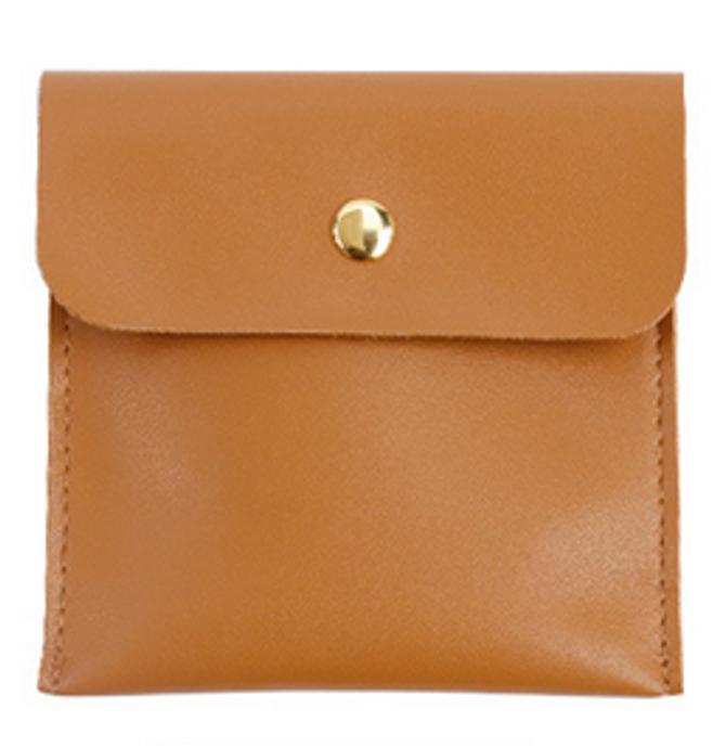 

1Pc PU Leather Jewelry Packaging Bags Necklace Ring Bracelet Earrings Organizer Storage Snap High End Mini Gift Jewelry Pouch KTY коричневый