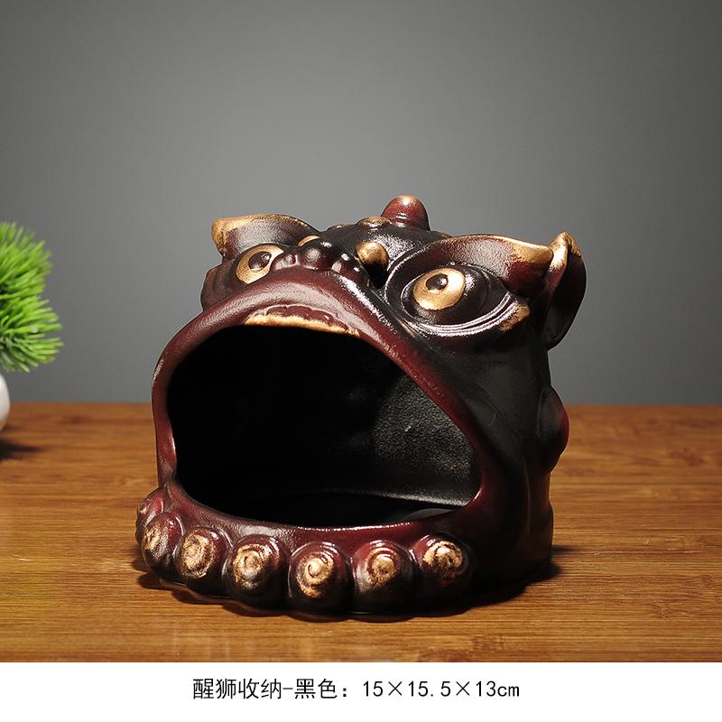 

Керамическая коробка для салфеток в китайском стиле «Танец льва», коробки для хранения льва, коробка для салфеток, коробки для ключей, дисков, закусок, настольный органайзер, держатель для салфеток