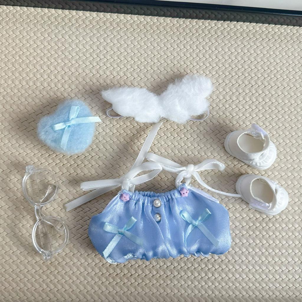 Labubu Baby Dress 15/17cm Labubu Angel Wings Skirt Replacement Clothes