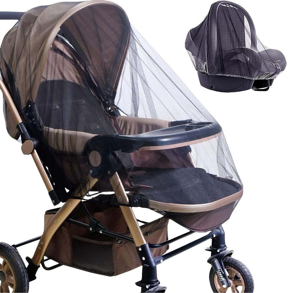 Kinderwagen Moskitonetz - Vollständige Abdeckung, mit dichtem Netz für verbesserten Insektenschutz, Polyester Kinderwagen Moskitonetz Outdoor-Ausrüstung