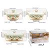 Luxury Ceramic Tableware Set: Rectangular Baking Pan, Casserole Stand, Candle-Heated Soup & Dry Pot