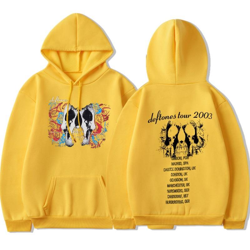 

Толстовка Rock Band Deftones Tour Skull Black 3XL жёлтый