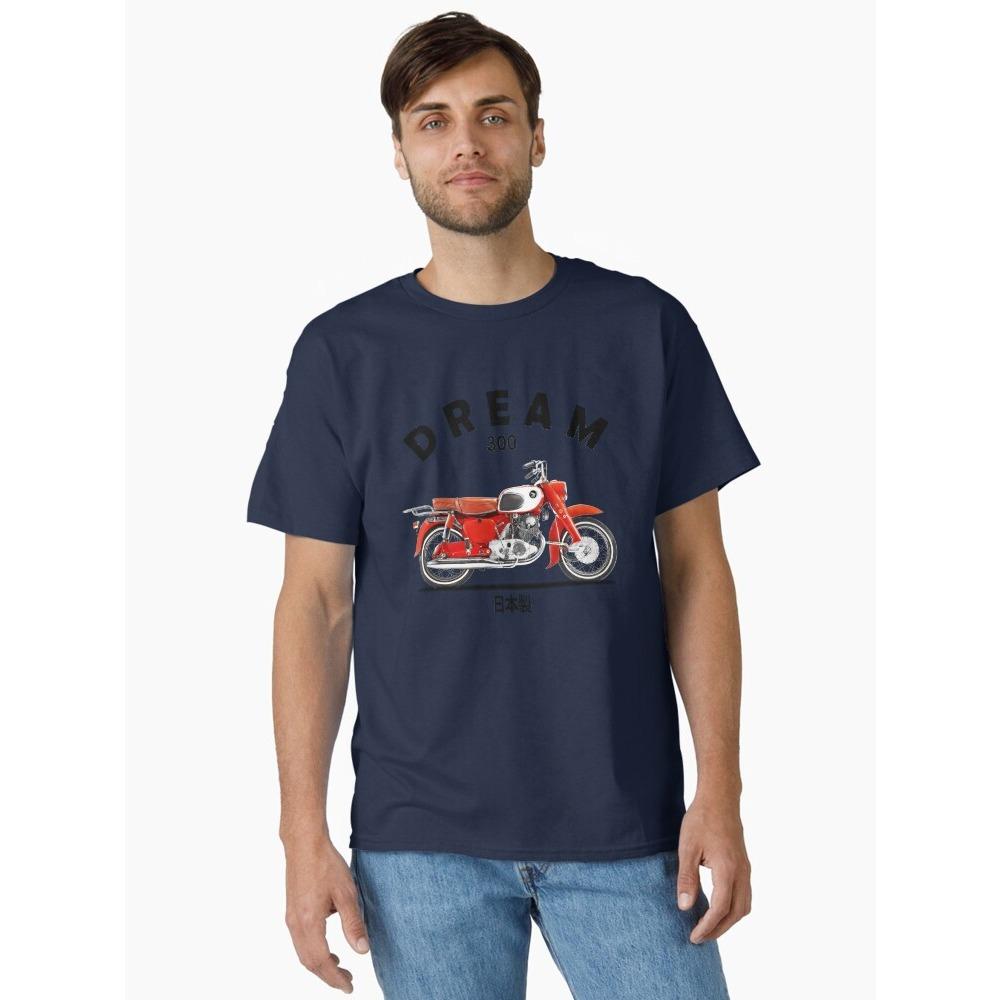 

Honda Mens and Womens Tshirt Summer Cotton Tee Honda 1964 Dream 300 Shortsleeved Spring Autumn Motorcycle Cycling Top 4XL