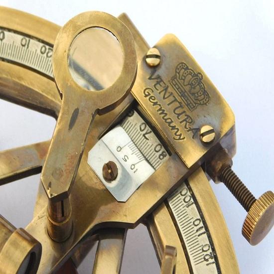 Brass Nautical Sextant Maritime Astrolabe Marine for Office, Gifting Item