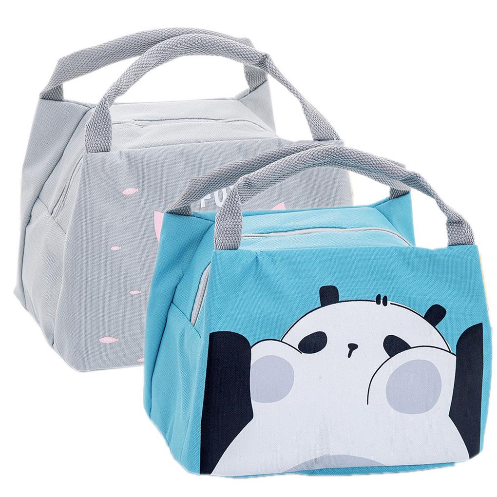 Adult Kids Lunch Bag Insulated Cool Bag Portable Picnic Bag School Lunch Box