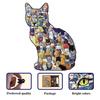 Cat Jigsaw Puzzle: Wooden Irregular Shapes with Piggy Bank Function