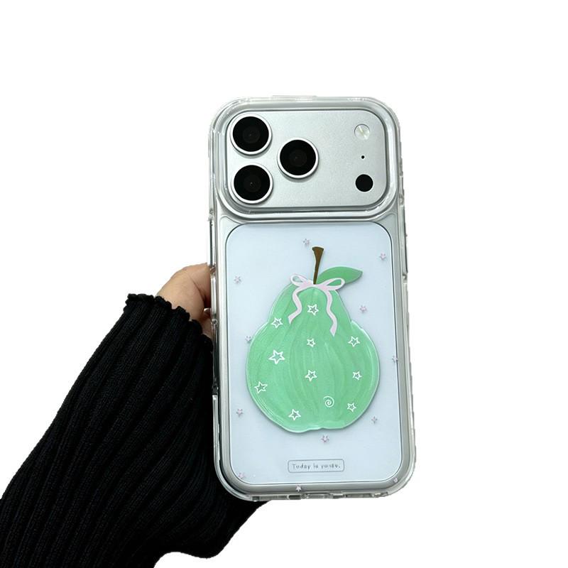 Creative Fruit Design Transparent Phone Case for Apple 17PRO and 15PROMAX - Star, Pear, Bow, Strawberry Design