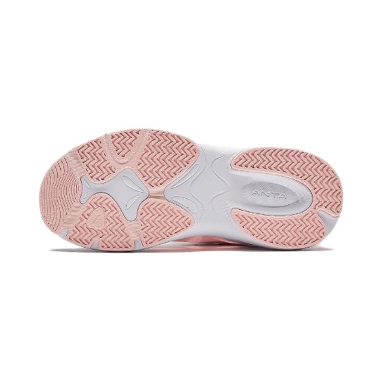 Anta Comfortable Non-Slip Durable Low-Top Casual Shoes Kids Sneaker White Pink 322429921-1