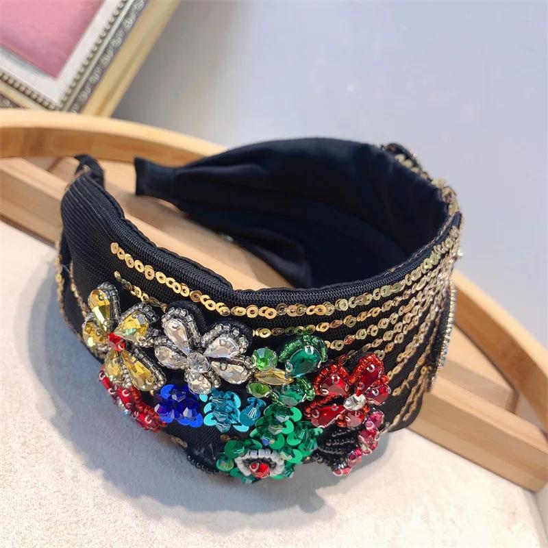 New Fruit Print Hairband for Women Strawberry Knot Bow Headband Korean Sweet Fabric Hoop Hair Band Girls Hair Accessories