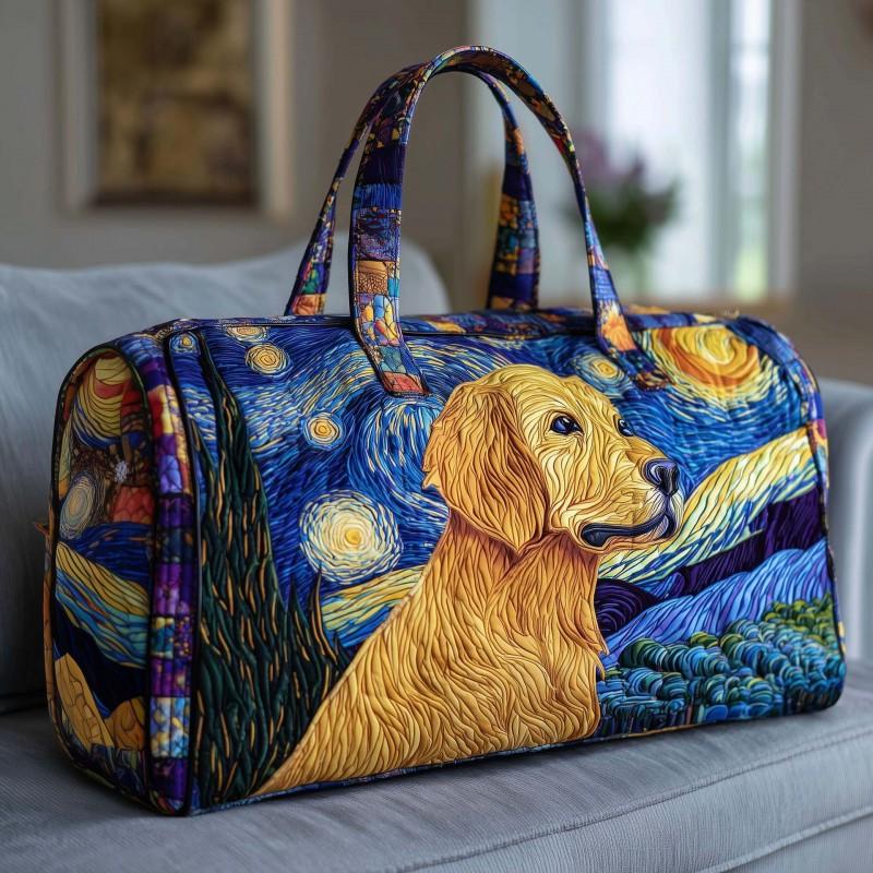 3D Dog Quilted Padded Travel Bag Fashion Print Yoga Tote Women