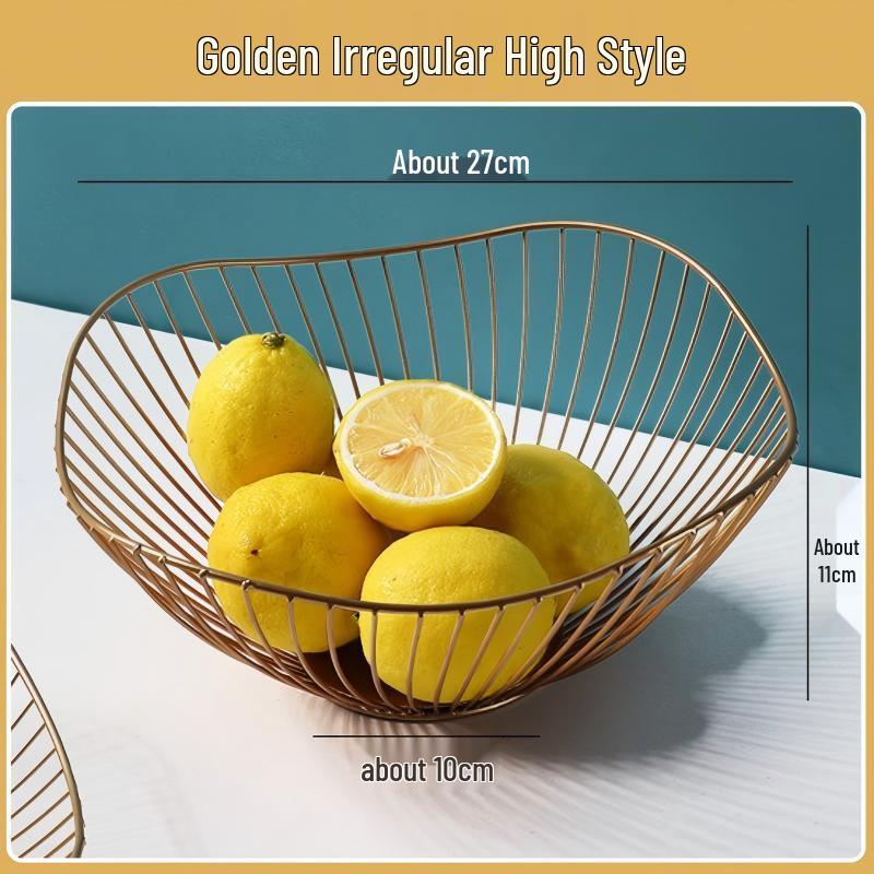 abay Nordic Gold Iron Fruit Basket