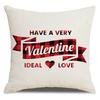 Valentine's Day Pillow Cover New Letter Love Sofa Cushion Cover Short Plush Cushion Pillow