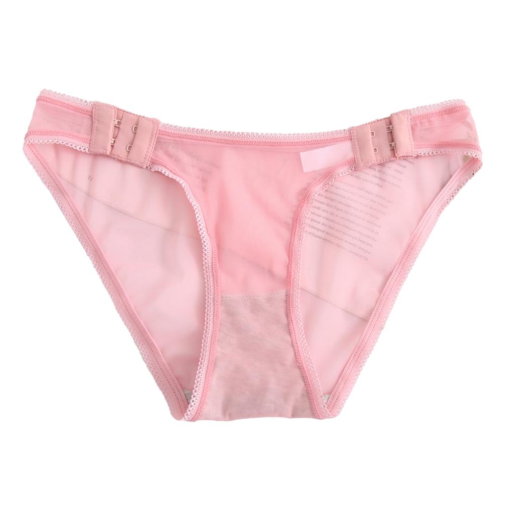 Women's Seamless Panties See-Through Underwear Panties Bikini Panty for Ladies Adjustable Waist Hooks Breathable Hipster Briefs