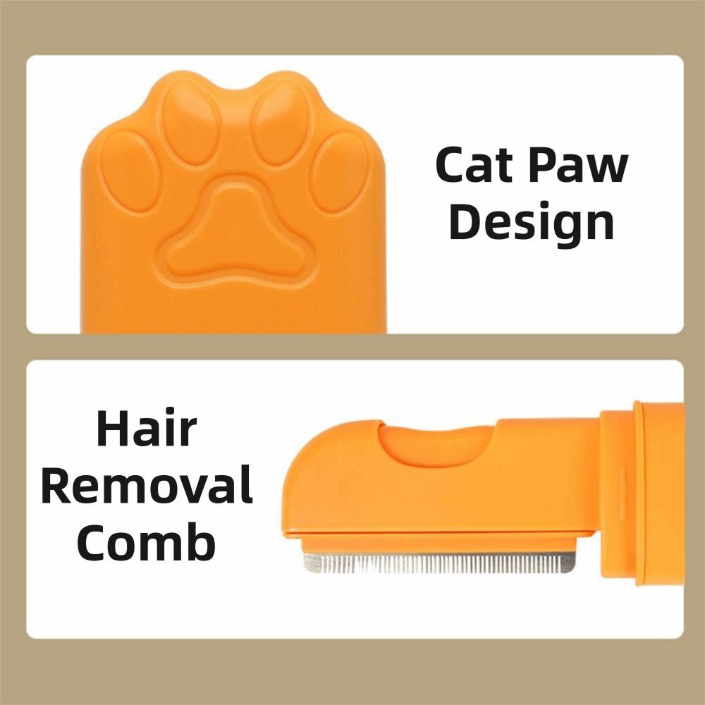 Self Cleaning Pet Hair Removal Comb Foldable Pet Flea Hair Comb Dog Grooming Comb  Cleaning