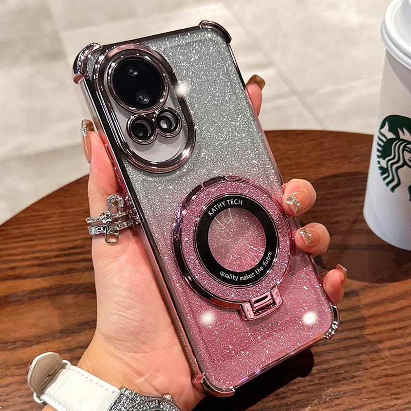 Nova11Pro mobile phone case with lens film Nova11 glitter Nova11 magnetic bracket protective case Nova16