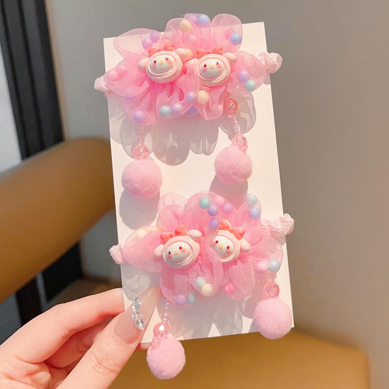 2025 New Flower Hair Ties for Girls - Little Princess Hair Accessories, Baby Hair Ropes & Rubber Bands