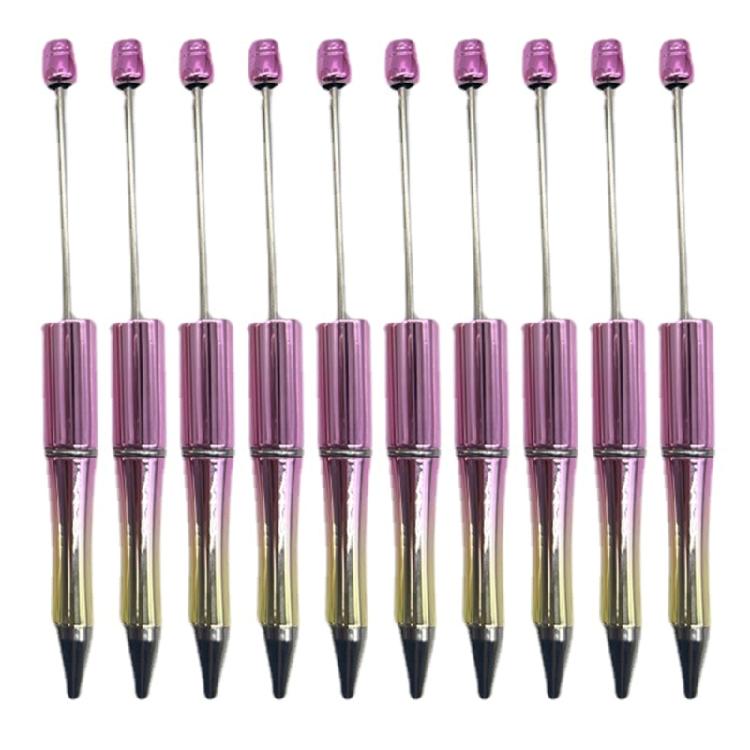 10Pcs Beadable Pen Plastic Bead Pen Ballpoint Pen Cute Pen Boy Girls Pen Gift