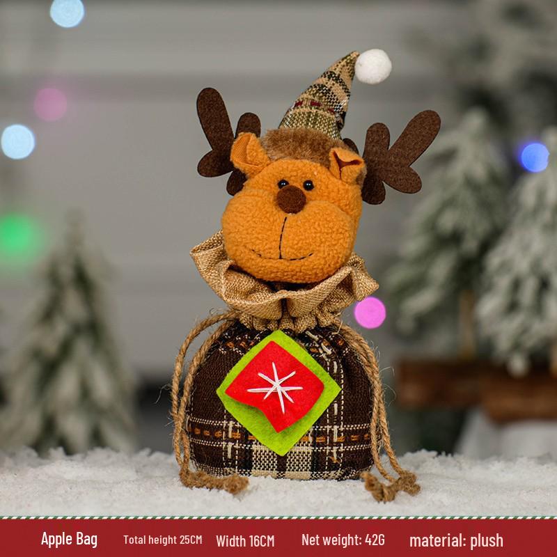 Christmas Eve Apple Gift Box - Festive Empty Box & Bag Set