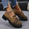 New Low-top Loafers, Thick-soled Leather Shoes, Women's Plus-size
