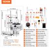 Essential Oil Distillation Kit, 500ml Distillation Apparatus, 3.3 Boro Lab Glassware Distillation Kit with 1000W Heating Plate and 24, 40 Joint, 33