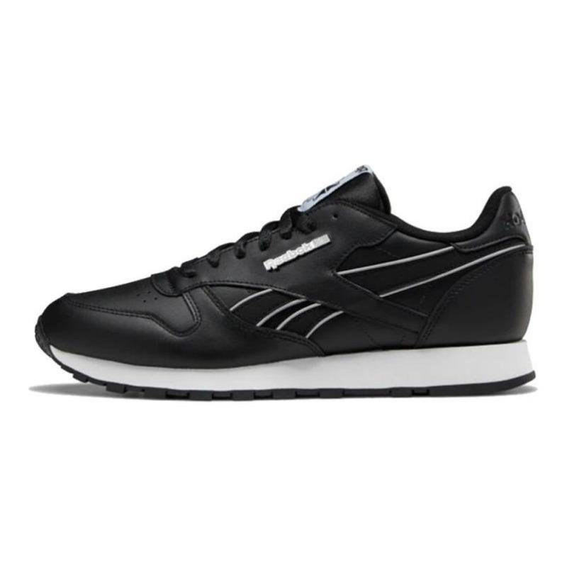 Reebok Classic Leather Унисекс Низкие Беговые Кроссовки Черно-Белые DV8629 43