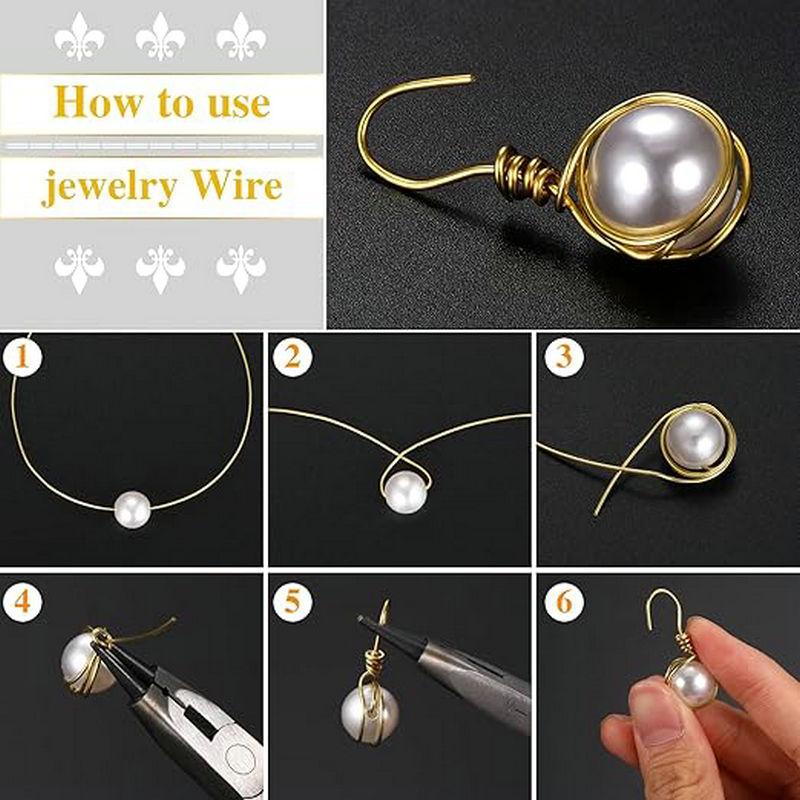 0.3-1.0mm Jewelry Copper Wire Tarnish Resistant Jewelry Beading Wire for Bracelet Necklaces Craft Jewelry Making Supplies