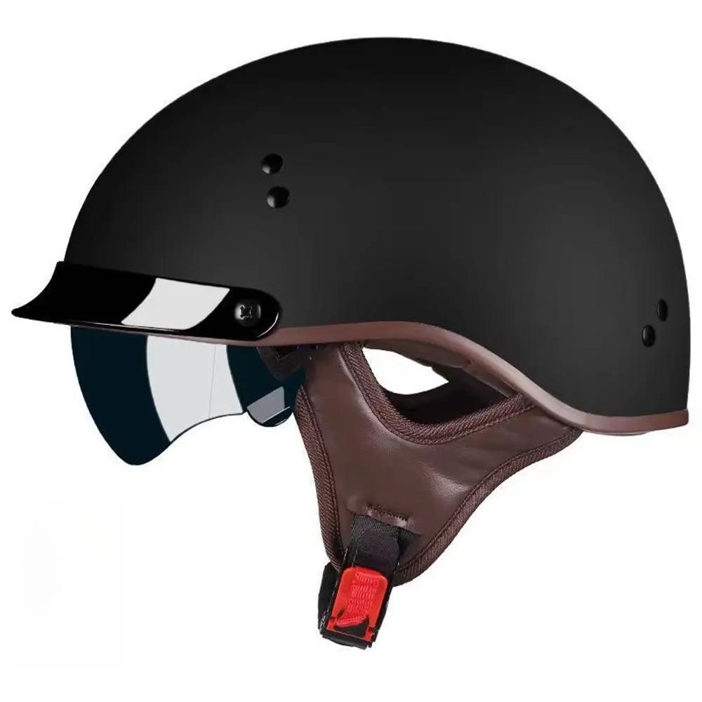 Motorcycle Helmet DOT Certification Vintage German Half Helmet Open Face Motorbike Scooter Casco Moto Helmet Men Casco Moto
