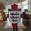 1PC England National Football Team Patterned Flannel Blanket Suitable For All Seasons for Home Decor Warmth and Comfort Gifts Holiday Present