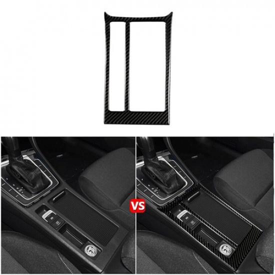 For VW Golf MK7 2013-2017 Carbon Fiber Water Cup Holder Panel Cover Trim Sticker