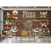 Pizza Wall Mural Restaurant Wallpaper For Fast Food Shop Pizza Posters Wallpaper 3d Pizza Mural