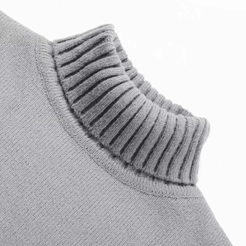 Yalu Men's Fleece-Lined Mock Neck Knit Sweater