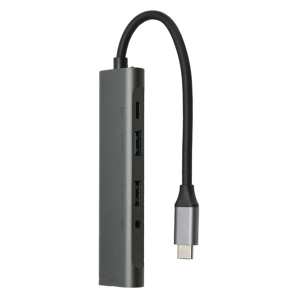 USB C Hub 5 In 1 Type C to 3.5mm Hub USB Hub Multiport Adapter for Home Office Entertainment Business Travel