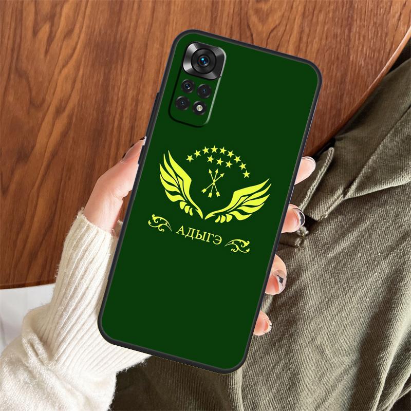 

Adygea Circassian Flag Case For Xiaomi Redmi Note 14 Pro 13 12 11 10 15 Pro Plus Redmi 15 C 13 10C 12C 14C 13C Cover Redmi Note 10 4G