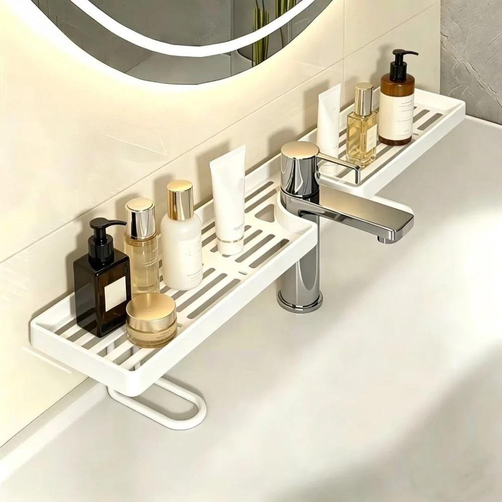 Scaffale Universale per Bagno Drenaggio Acqua Portascopa Drenante Cucina Scaffale Portaoggetti per Rubinetto Doccia