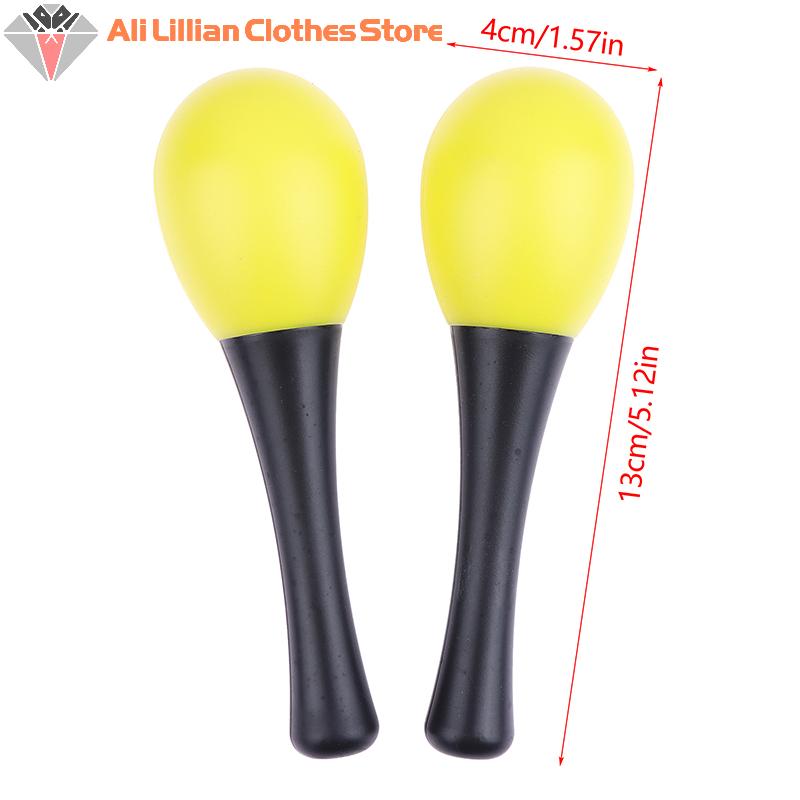 Hot Sale 2Pcs Plastic Maracas Sand Hammer Rattle Shaker Percussion Musical Instruments Toys For School Percussion Event