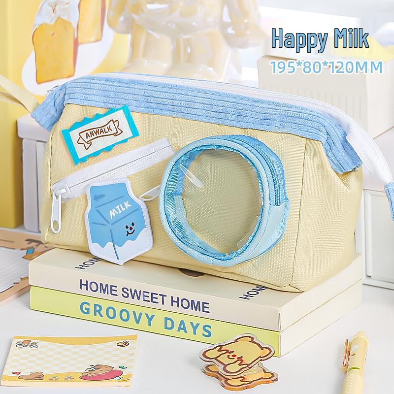 Cute High Capacity Pencil Case - Stylish Stationery Box for Students