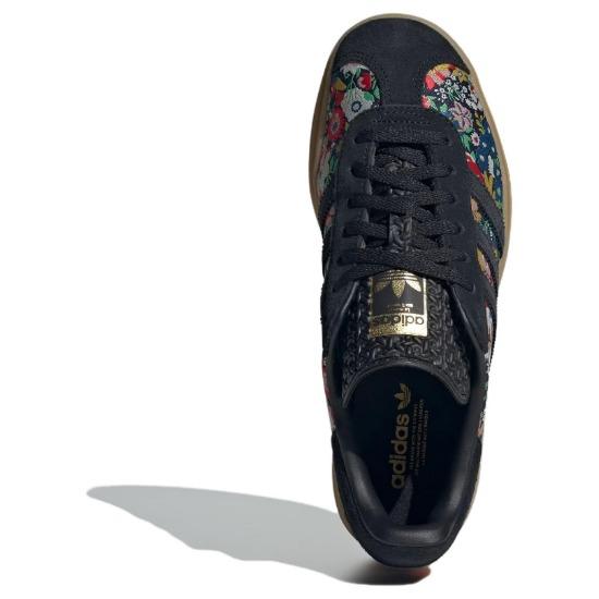 Liberty London X Adidas Gazelle Bold Bloemenborduurwerk Dames Sneakers Zwart Core-Black Leverancierskleur JI2572