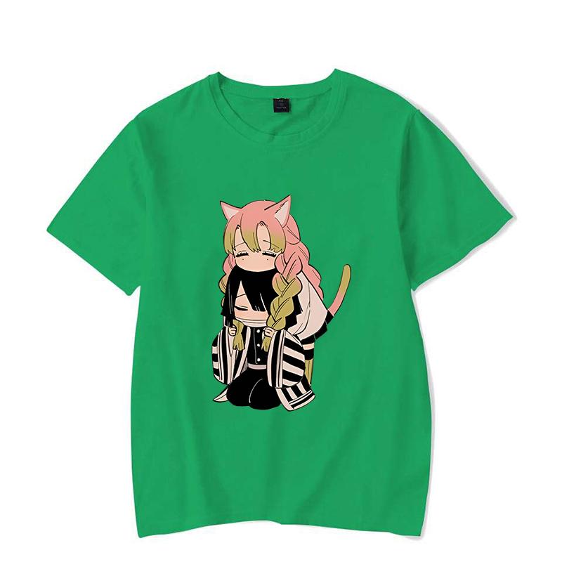 

New Hot Anime Cartoon Kanroji Mitsuri Iguro Obanai T-shirts Fashion Women Men Summer Tee Shirt Couple s Casual Short Sleeve 4XL