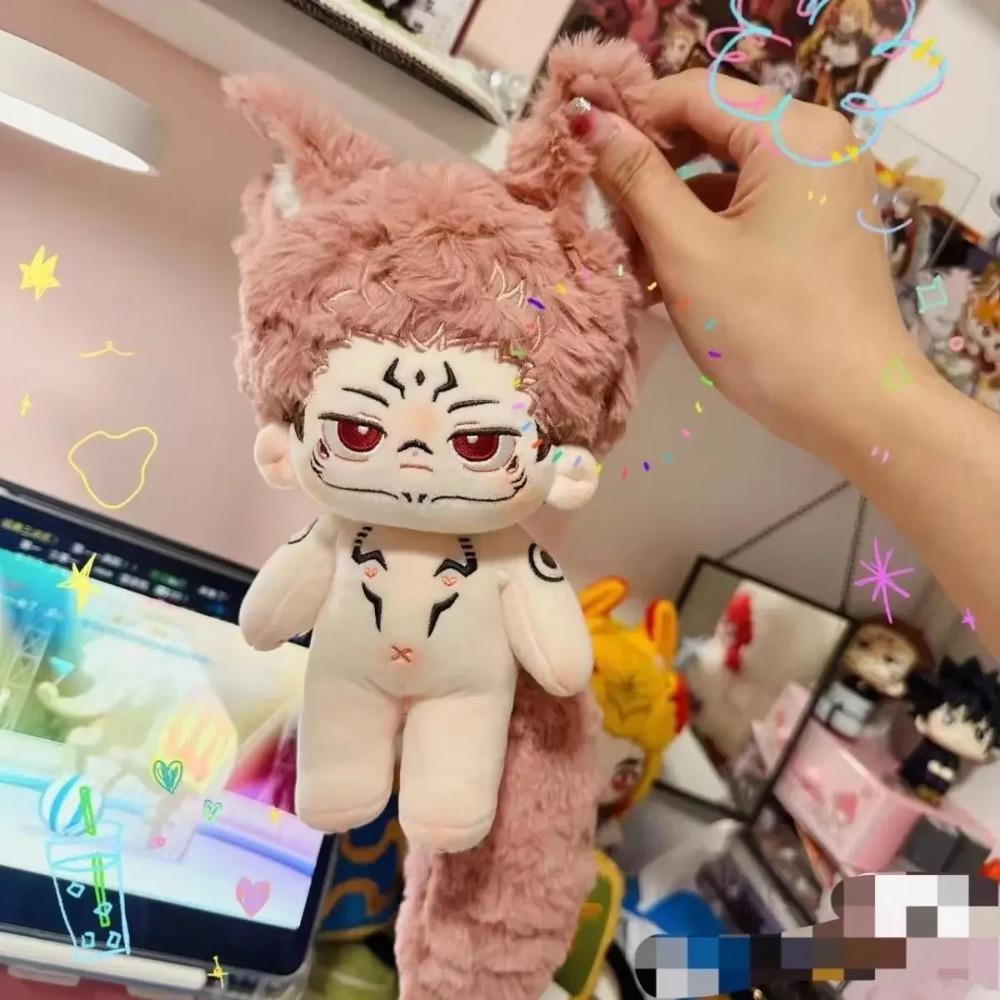 Peluche 20cm Anime Jujutsu Kaisen Ryomen Sukuna Cartone Animato Bambola Peluche Giocattolo Catboy Travestimento Cotone Regalo Per Bambini Adulti Collezionabile