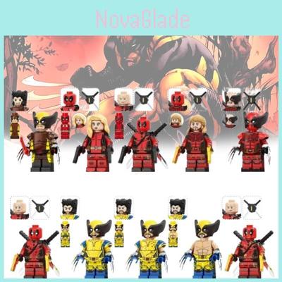 Seria Bohaterowie Wolverine i Deadpool Zestaw Figur Akcji z Klocków