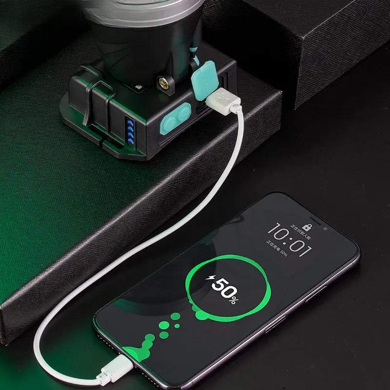 Intelligent Sensor LED Headlamp Rechargeable Head Lamps Flashlight 2* 18650 Battery Power Bank 500LM Outdoor Camping Headlight