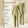Women's Double-Sided Velvet Thermal Underwear Set - Self-Heating, Seamless Long-Sleeve Top & Pants for Autumn/Winter