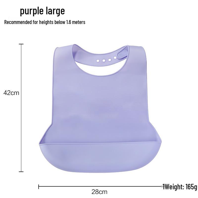 

Большой взрослый водонепроницаемый силиконовый слюнявчик с карманом для риса