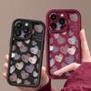Cute Love Heart Phone Case For iPhone 16 Pro Max Shockproof TPU Soft Silicone Cover Coque For iPhone 15 Pro Max 14 13 12 11 Phone Case